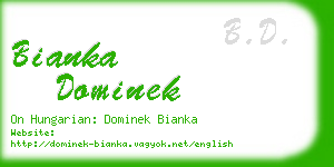 bianka dominek business card